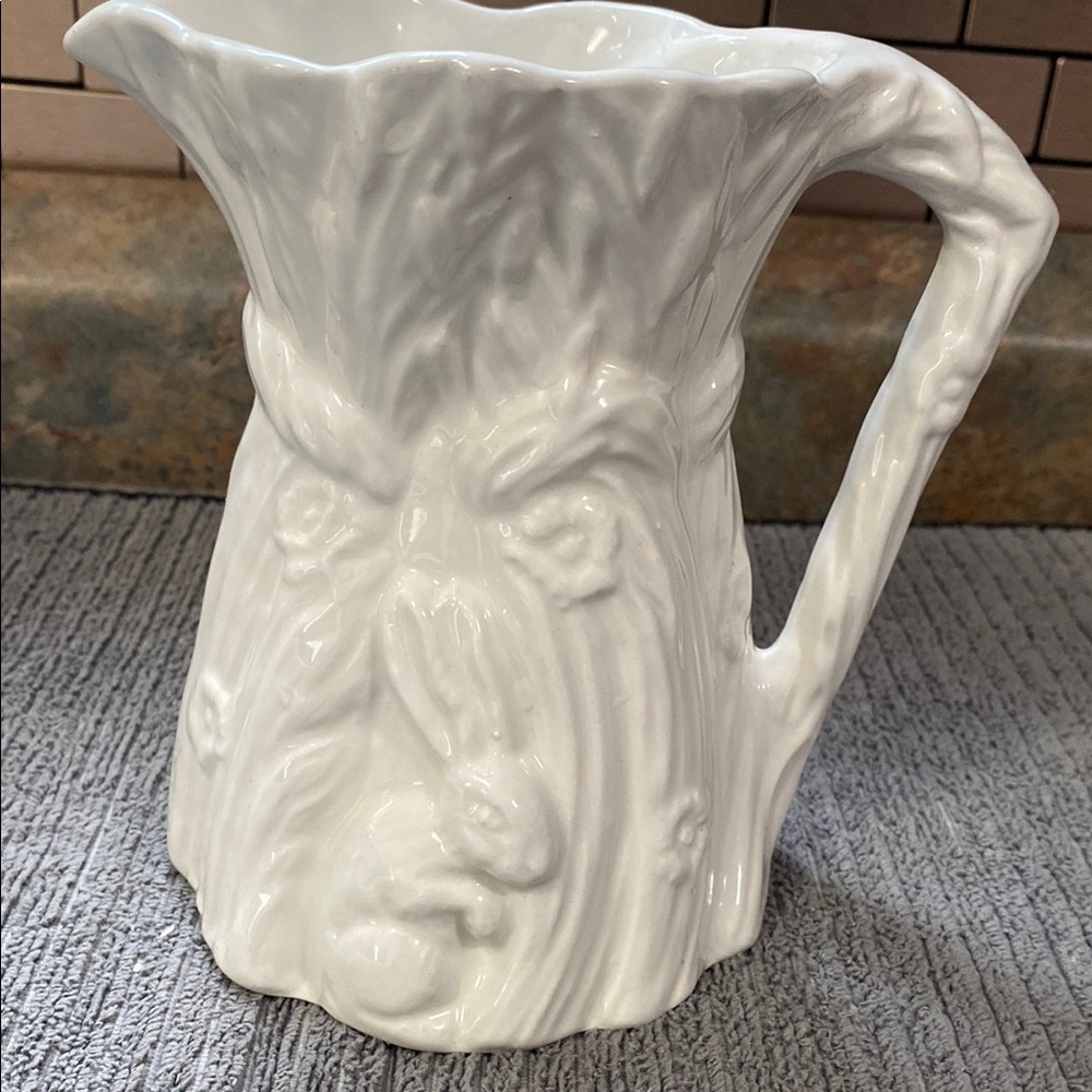 Vintage rabbit Ironstone white pitcher